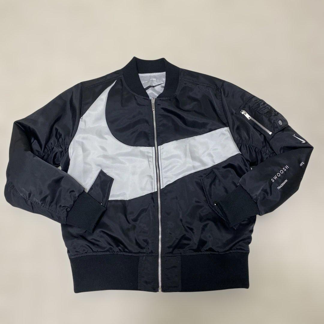 Nike MA-1 フライトジャケット ブラック/シルバー　リバーシブル