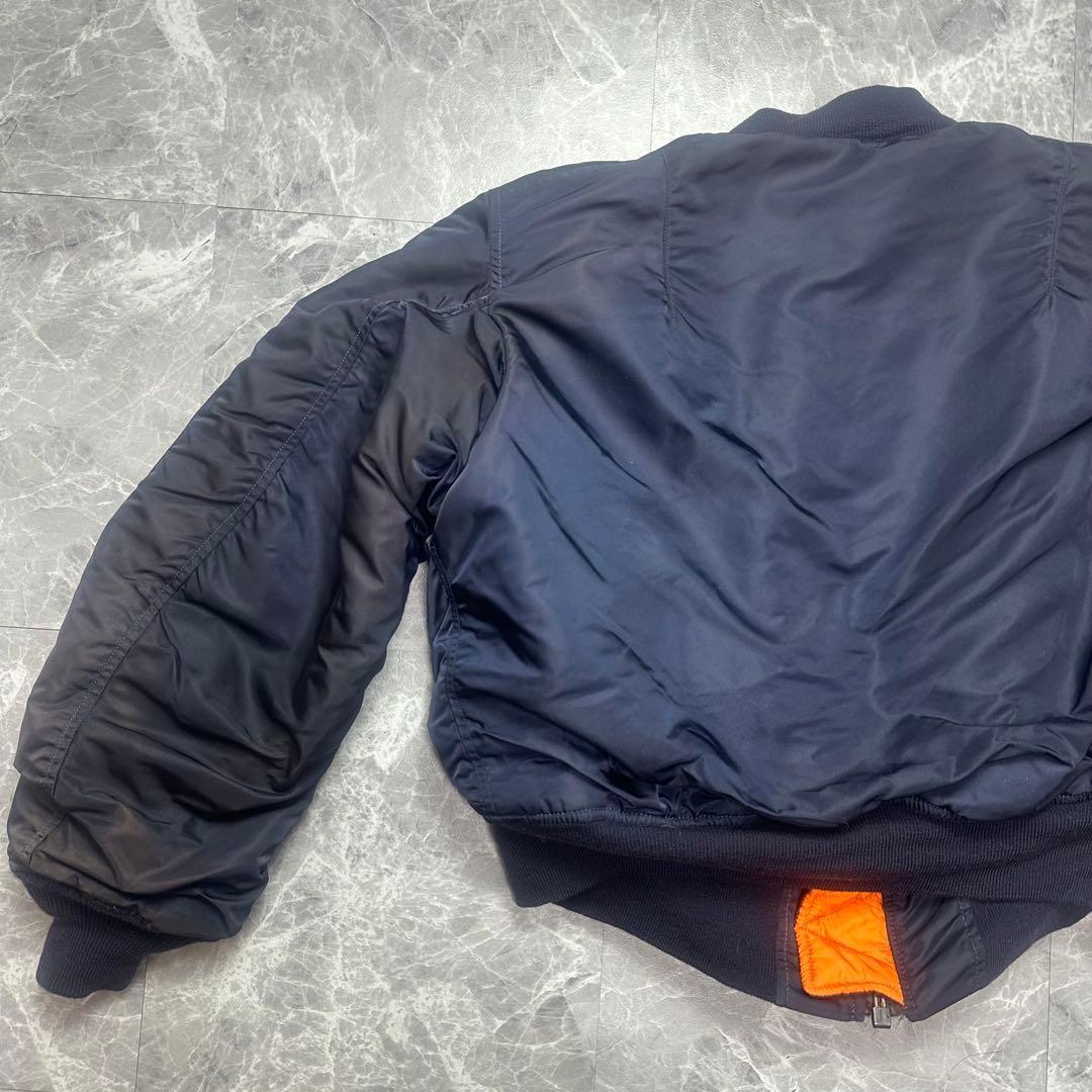 【希少】アルファ　MA-1 SCOVILL J-8279D 69s ネイビー　L