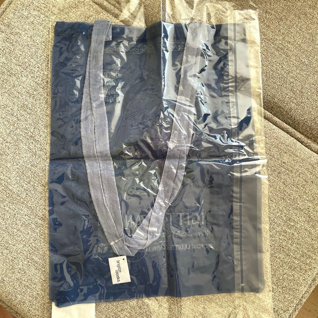 y様　未使用　モネ　睡蓮のとき　ブリジットタナカ　オーガンジー刺繍バッグ　ブルー