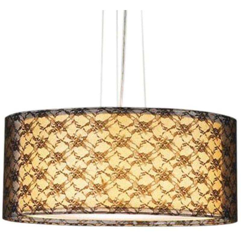 9 遠藤照明 和風 ペンダント ライト レース レイヤー 二重シェード