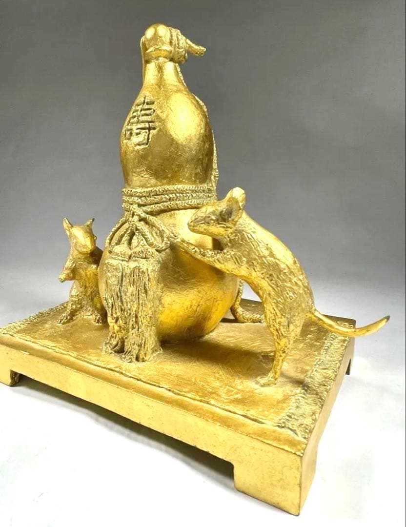 壽 富永直樹 置物 元箱付 長壽 元気 開運 本物保証 文化勲章受章ブロンズ製