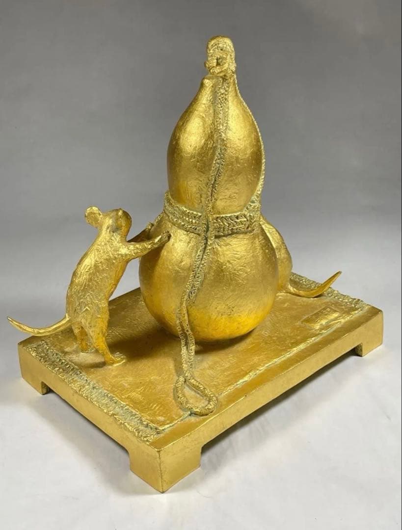 壽 富永直樹 置物 元箱付 長壽 元気 開運 本物保証 文化勲章受章ブロンズ製