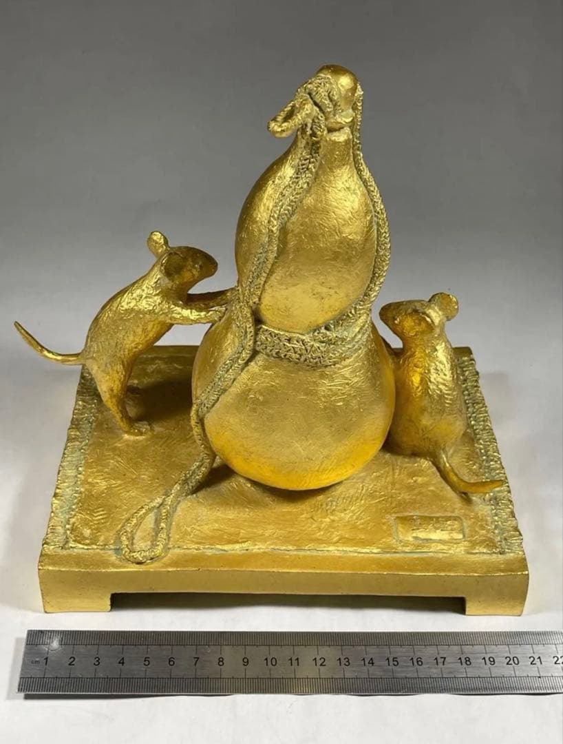 壽 富永直樹 置物 元箱付 長壽 元気 開運 本物保証 文化勲章受章ブロンズ製