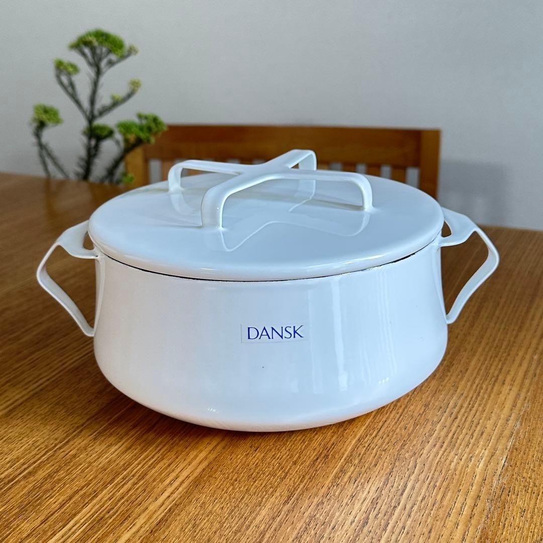未使用 DANSK ダンスク ホワイト 18cm 両手鍋 コベンスタイル