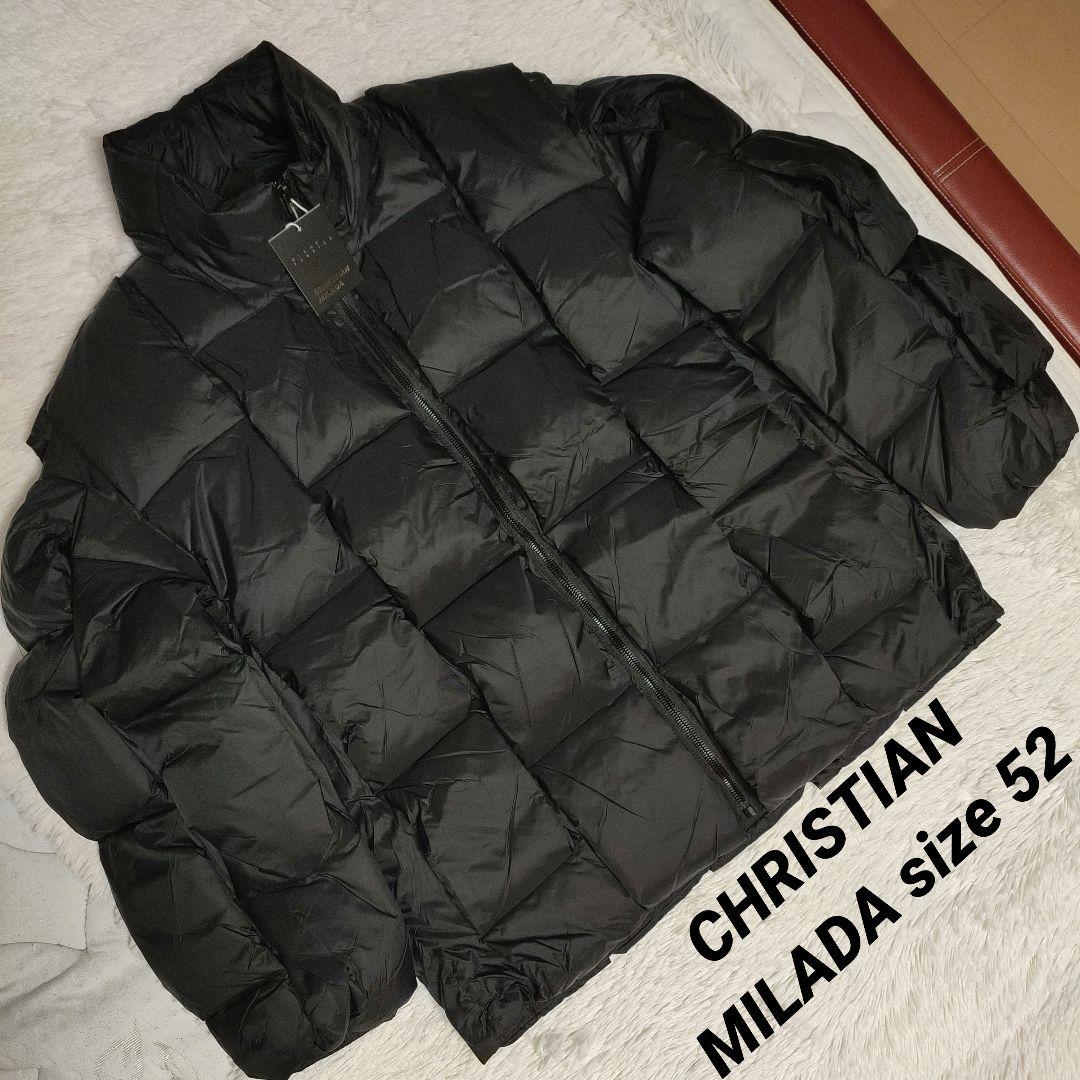新品 CHRISTIAN MILADA size52 ダウンジャケット ブラック
