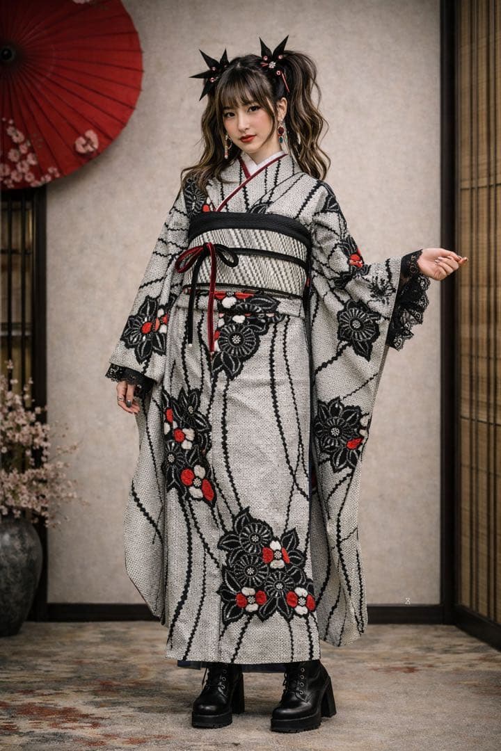 総絞り振袖 、長襦袢2点セット