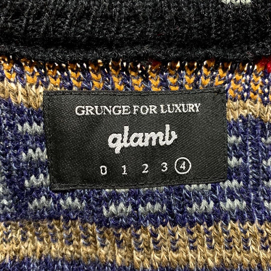 glamb ニットカーディガン 4 マルチカラー グラム グランジ