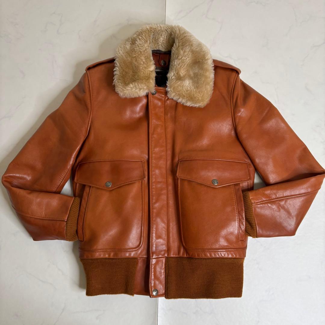 極美品 Schott ショット USA製 レザー フライトジャケット インナー付
