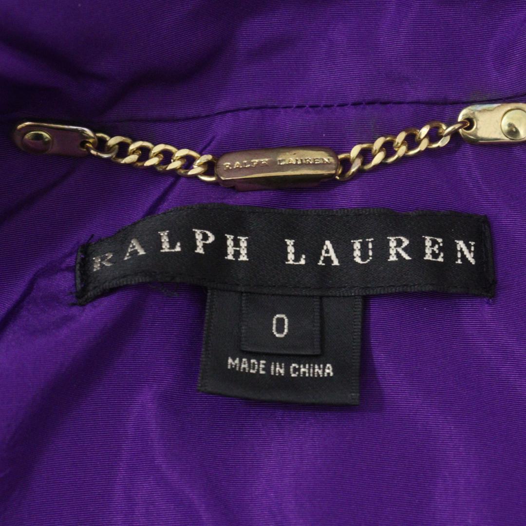 【美品】ラルフローレン トレンチコート シルク100% パープル 紫 ベルト