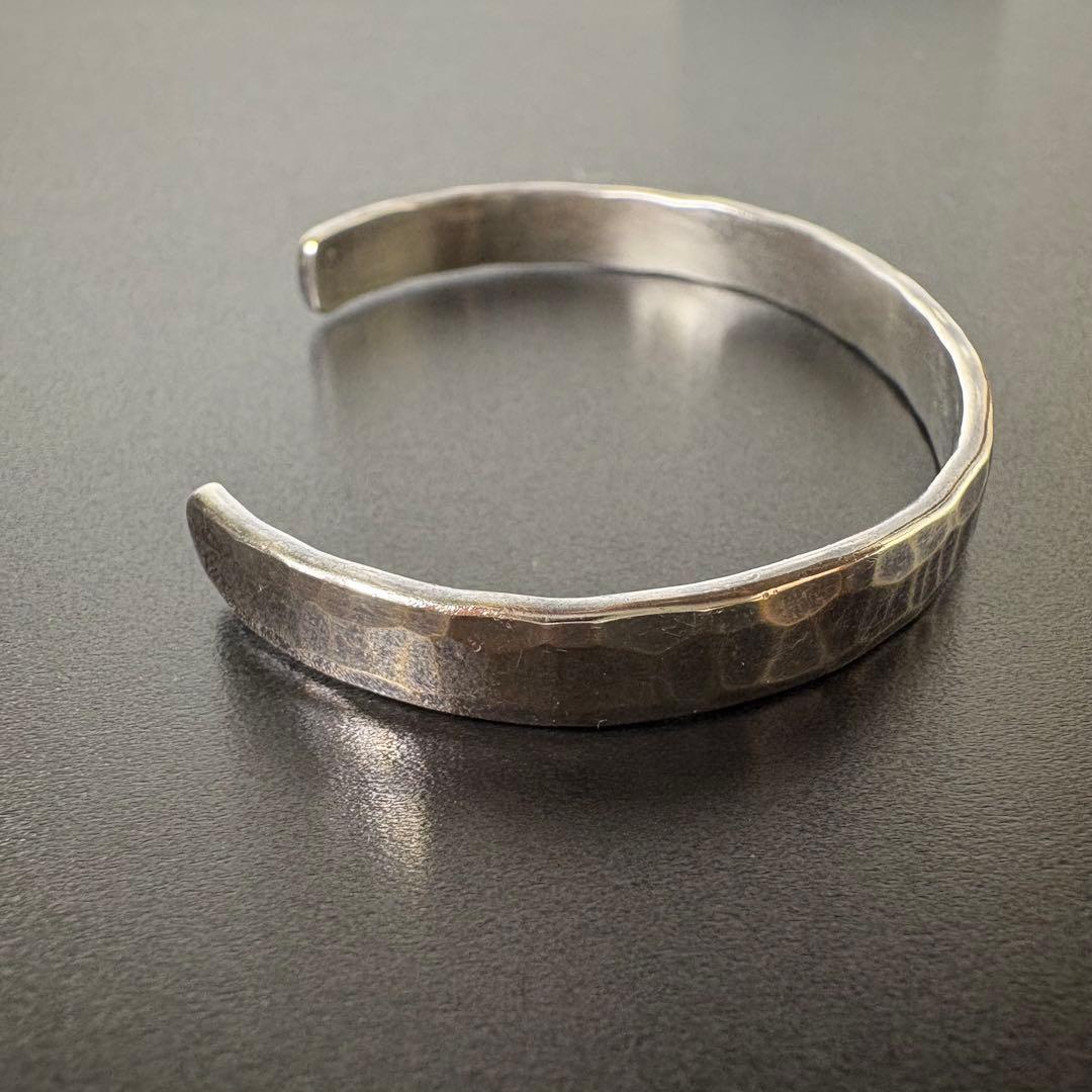 sterling silver スターリングシルバー　バングル　槌目