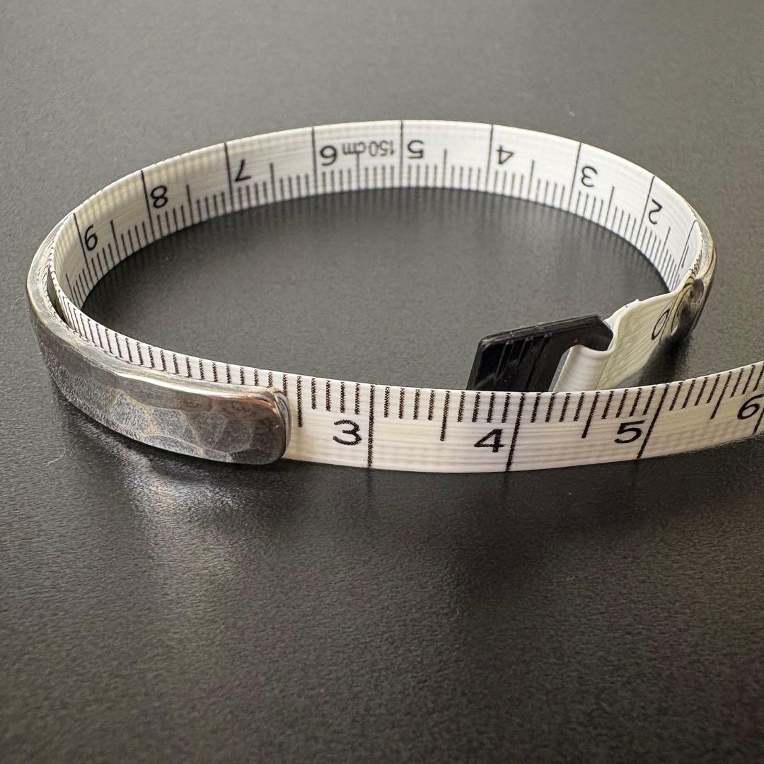 sterling silver スターリングシルバー　バングル　槌目