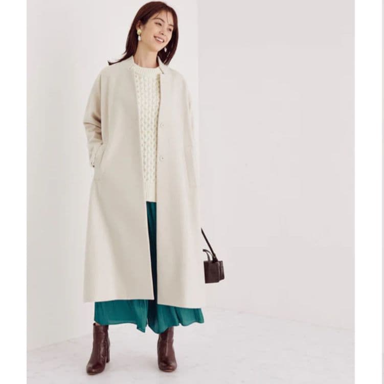 最終値下げ！《ほぼ新品✨️》ROPE　ロペ　スタンドカラー　ロングコート