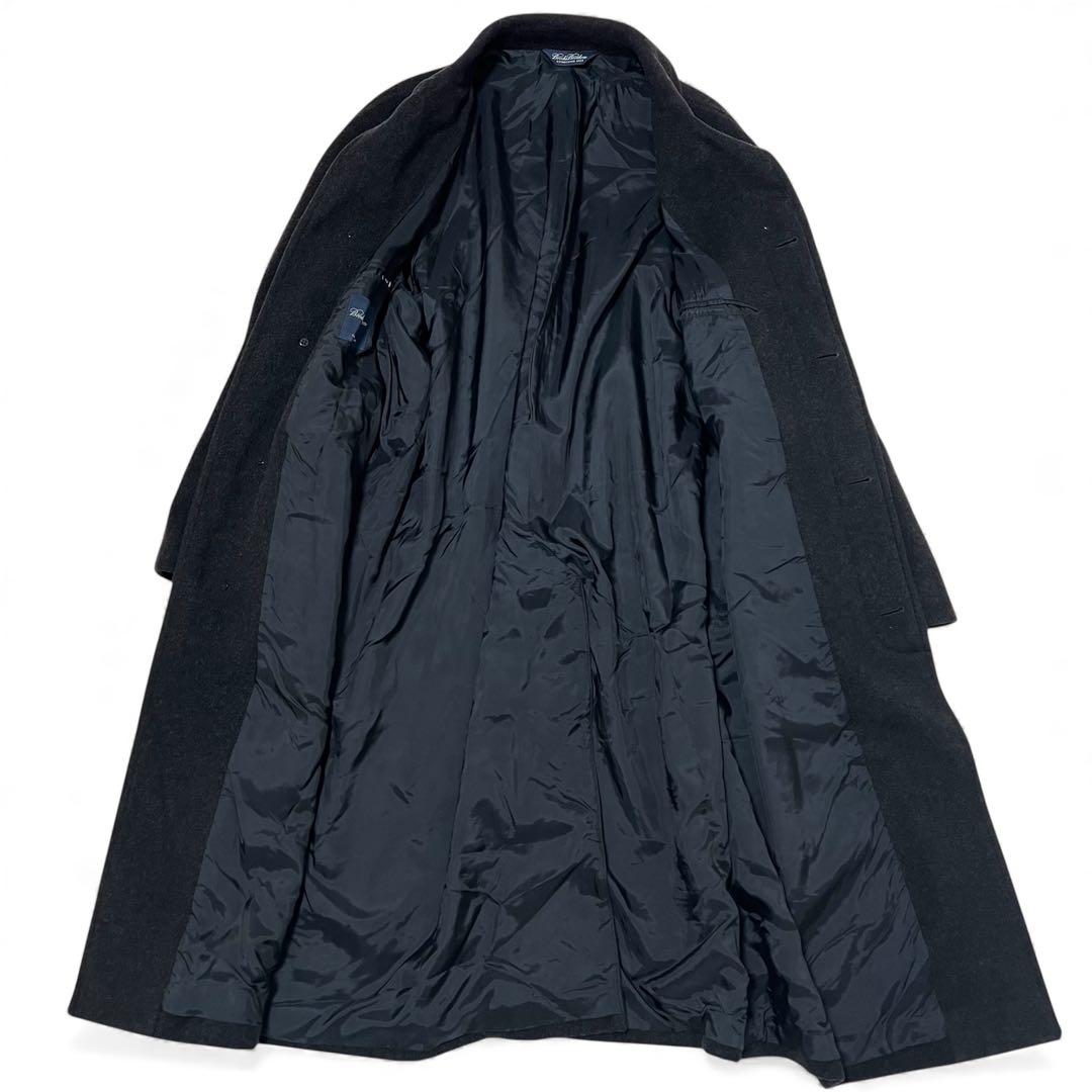 ブルックスブラザーズ✨️カシミヤ　マキシ丈　ロング　比翼　ステンカラーコート　希少