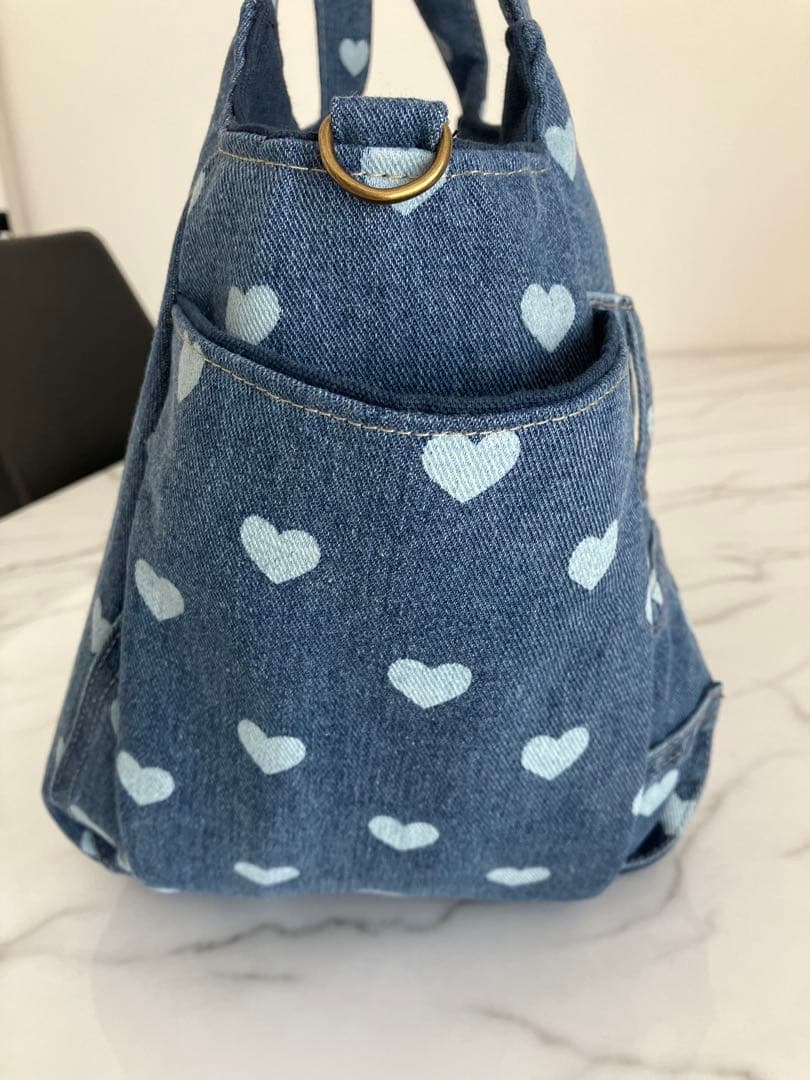 1040 ローザ　デニムリメイクバック　ハンドメイド　3点