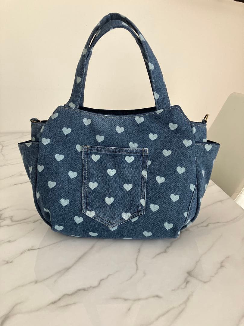 1040 ローザ　デニムリメイクバック　ハンドメイド　3点