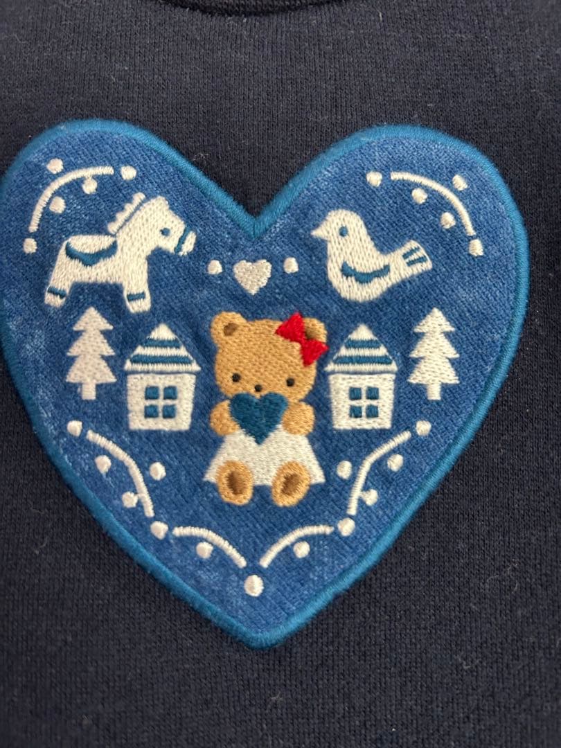 familiar ファミリア　ワンピース 95cm ネイビー チェック