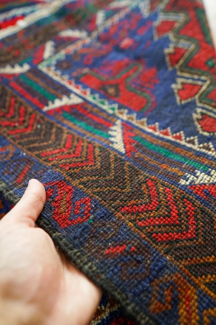 ヴィンテージラグ バルーチ トライバルラグ 142×86cm