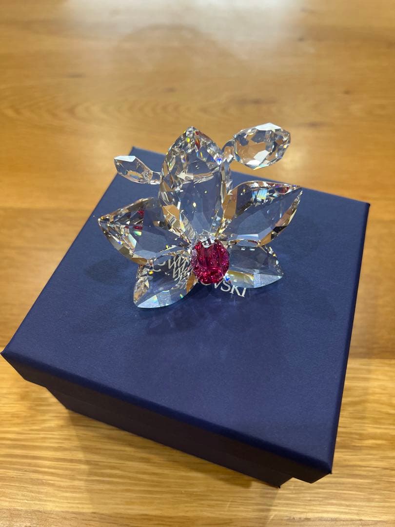 スワロフスキー SWAROVSKI クリスタル 花 フラワー 置物