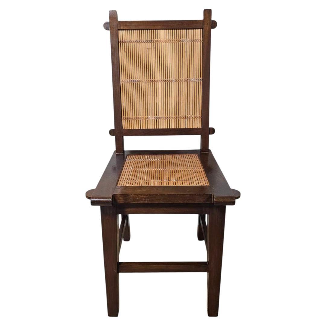 バンブーチェア② 竹×無垢材 アンティーク調 ダイニングチェア 和モダン