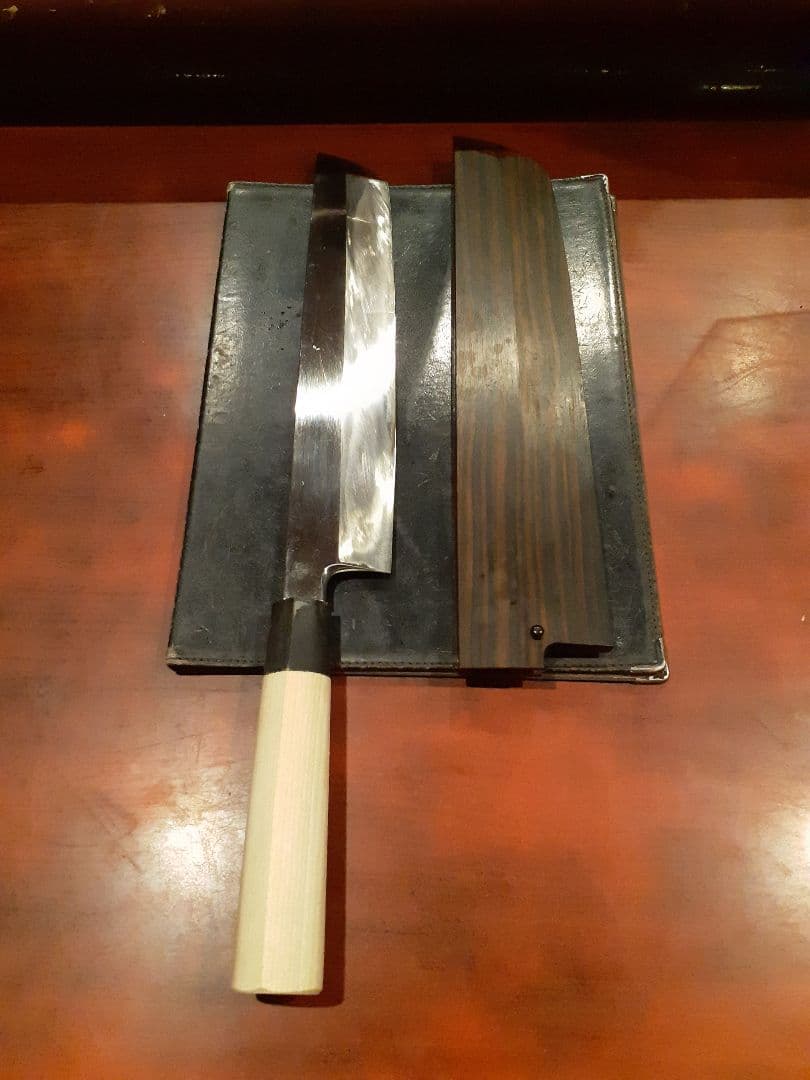 青水本焼き鱧切り包丁(ジャンク)鏡面仕上げ　1尺