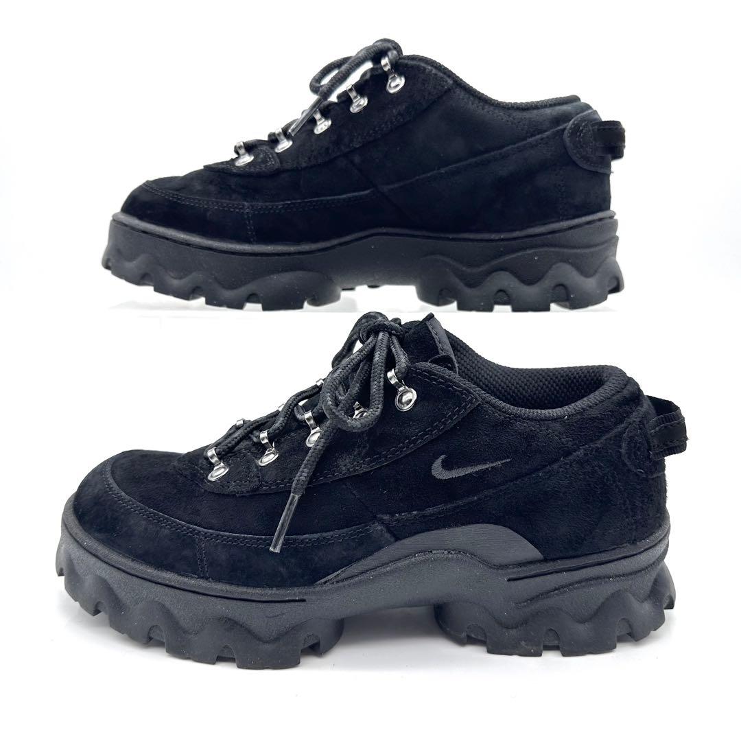 【美品】ナイキ ラハール LOW ブラック スエード 厚底 23.5cm