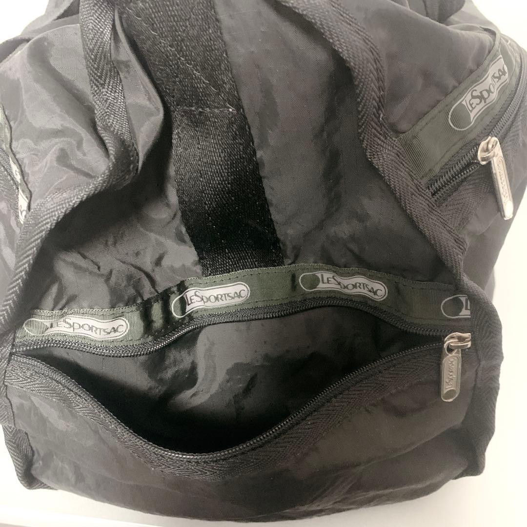 LeSportsac レスポートサック 大型ボストンバッグ ポーチ付 ブラック
