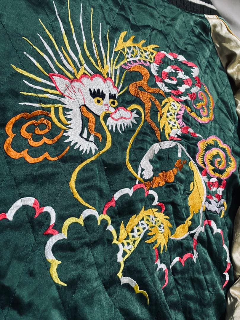 SCO JOHNBULL 日本 美品 スカジャン Unisex 別珍 レーヨン