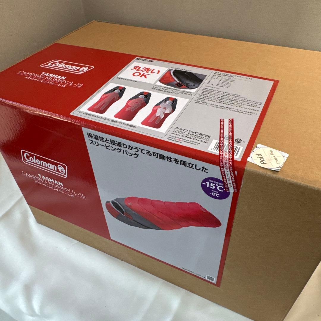 コールマン　タスマンキャンピングマミー/L15 下限温度-15°C 新品同様