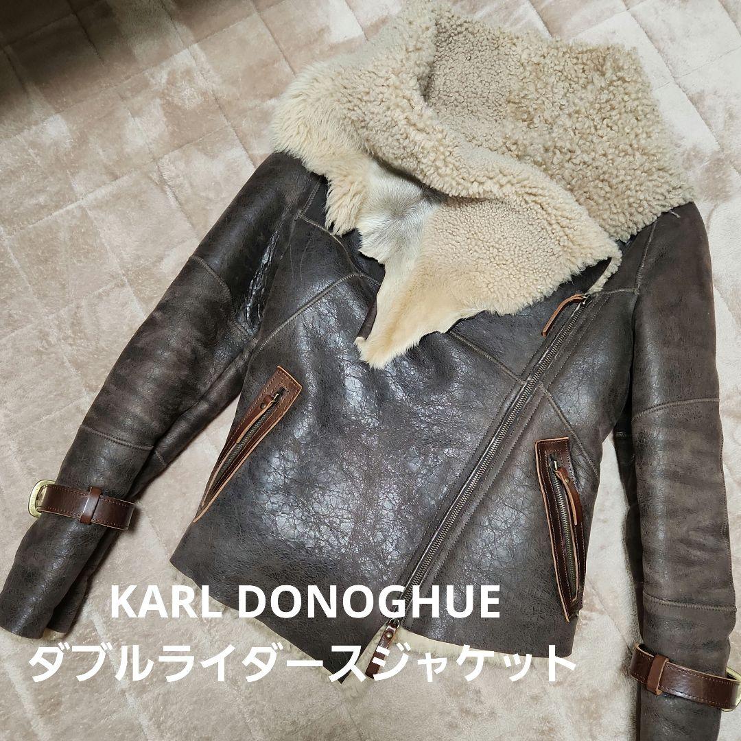 KARL DONOGHUE ムートン ダブルライダースジャケット