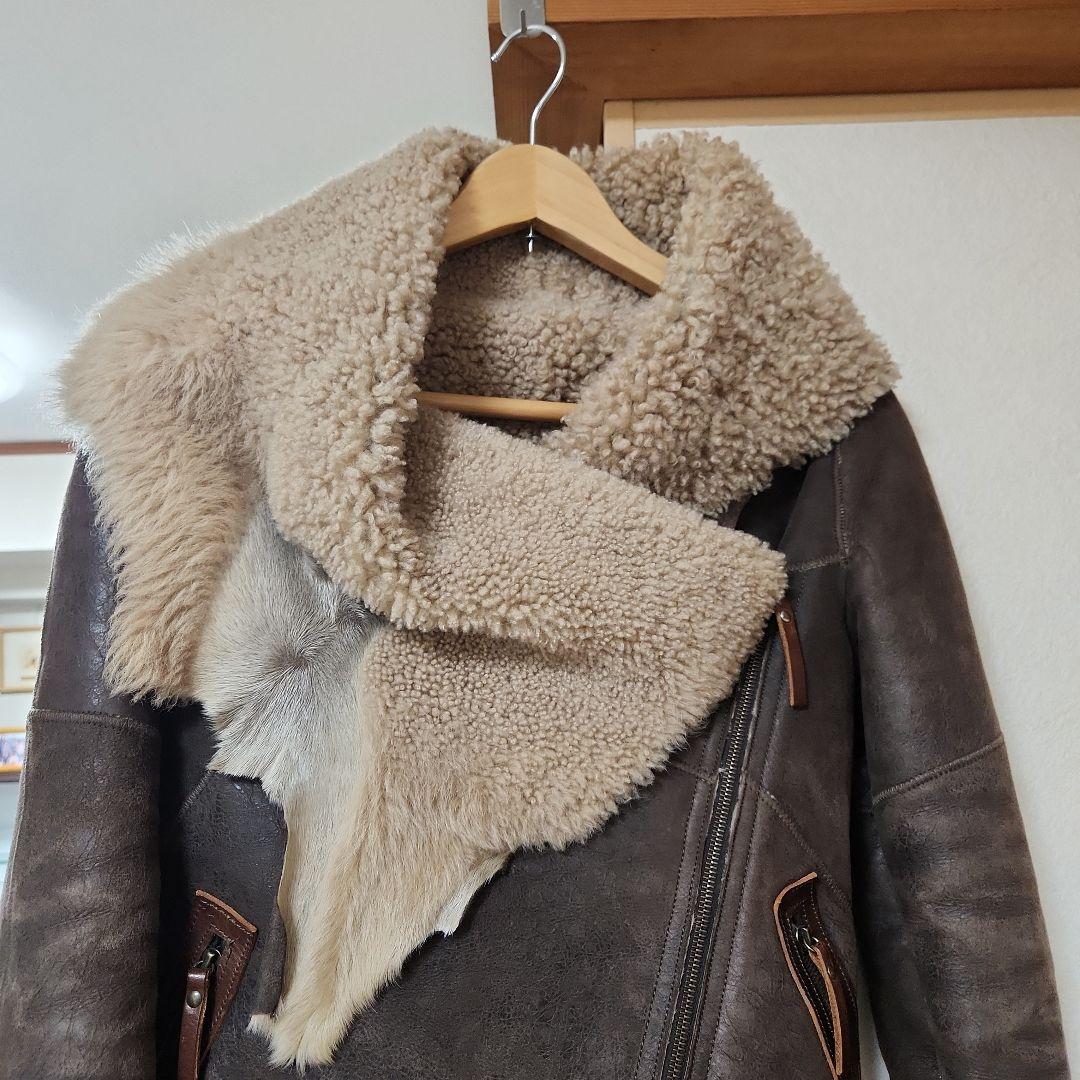 KARL DONOGHUE ムートン ダブルライダースジャケット