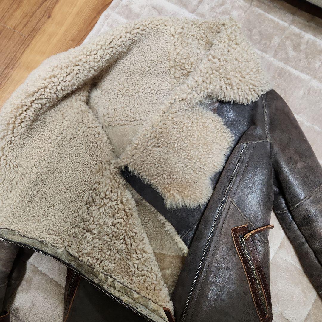 KARL DONOGHUE ムートン ダブルライダースジャケット