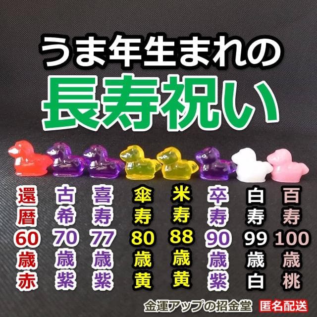 長寿祝い干支置物うま（還暦 古希 喜寿 傘寿 米寿 卒寿 白寿 百寿）358