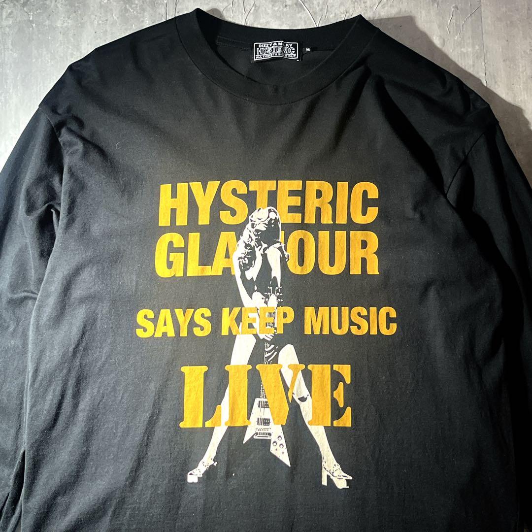 高年式新タグ　HYSTERIC GLAMOUR ヒスガール 長袖Tシャツ ギター