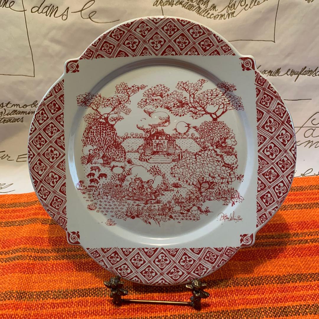 ビヨンヴィンブラッド　ビンテージ・ニモール窯の題名エルミタージュのレアな絵皿！