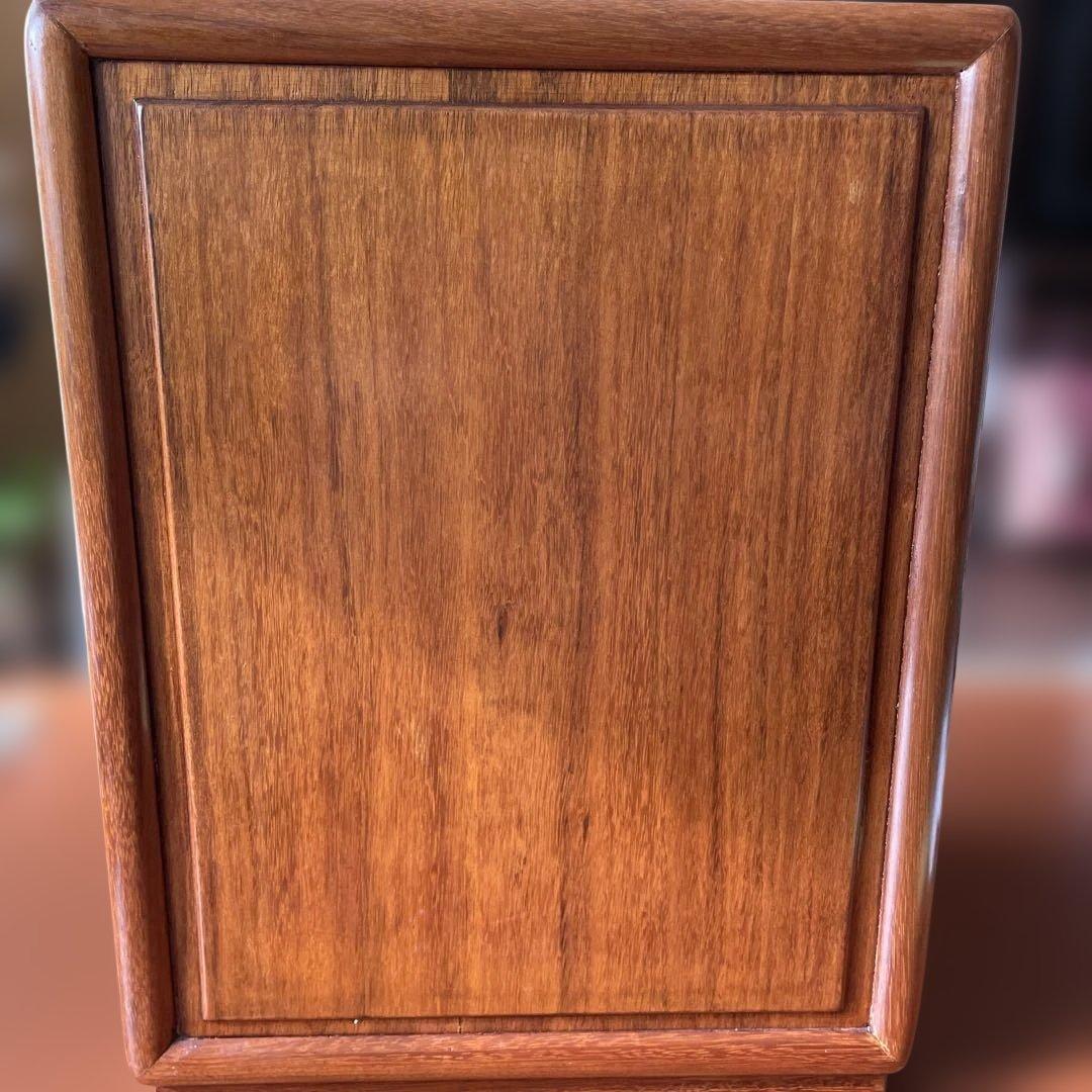 唐木家具花梨無垢材螺鈿細工5段小引出(ブドウと蝶柄)