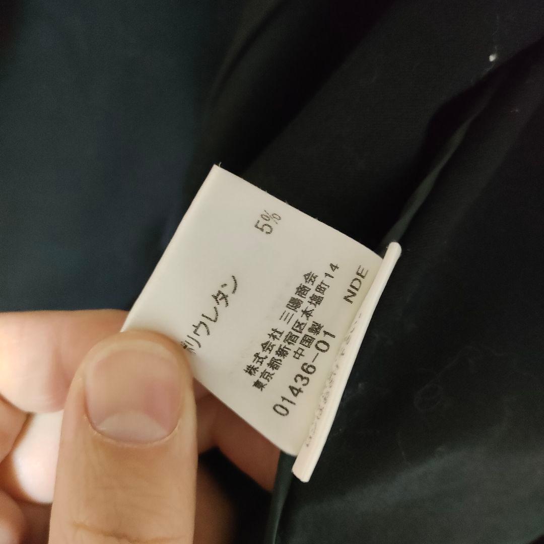 バーバリーブラックレーベル トレンチコート ミドル丈 黒 ブラック L チェック