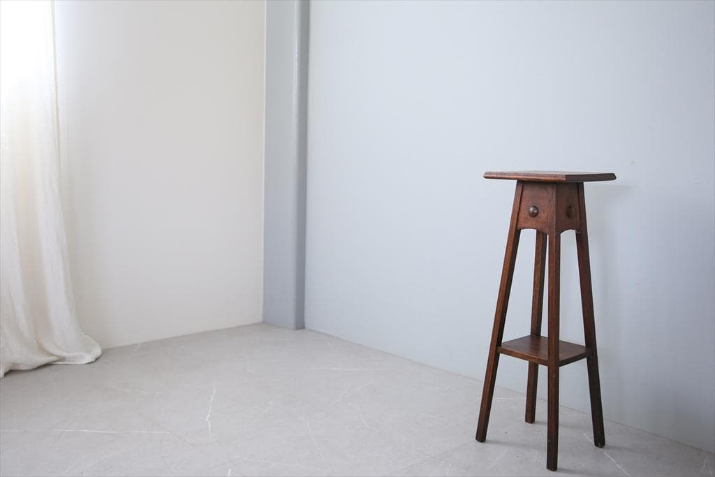 英国アンティーク木製フラワースタンド/花台/燭台/飾り棚サイドテーブル89-21