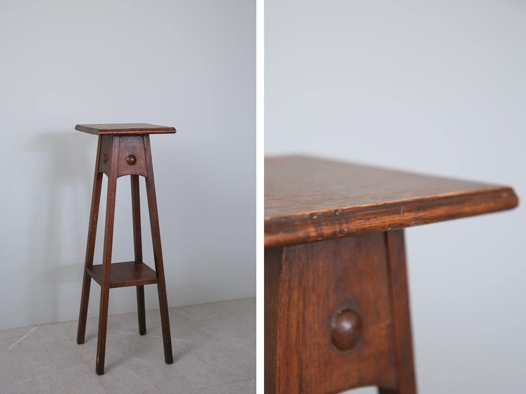 英国アンティーク木製フラワースタンド/花台/燭台/飾り棚サイドテーブル89-21