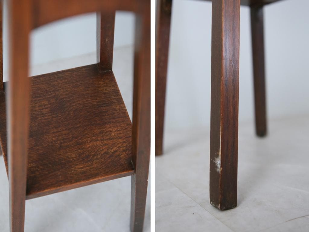 英国アンティーク木製フラワースタンド/花台/燭台/飾り棚サイドテーブル89-21