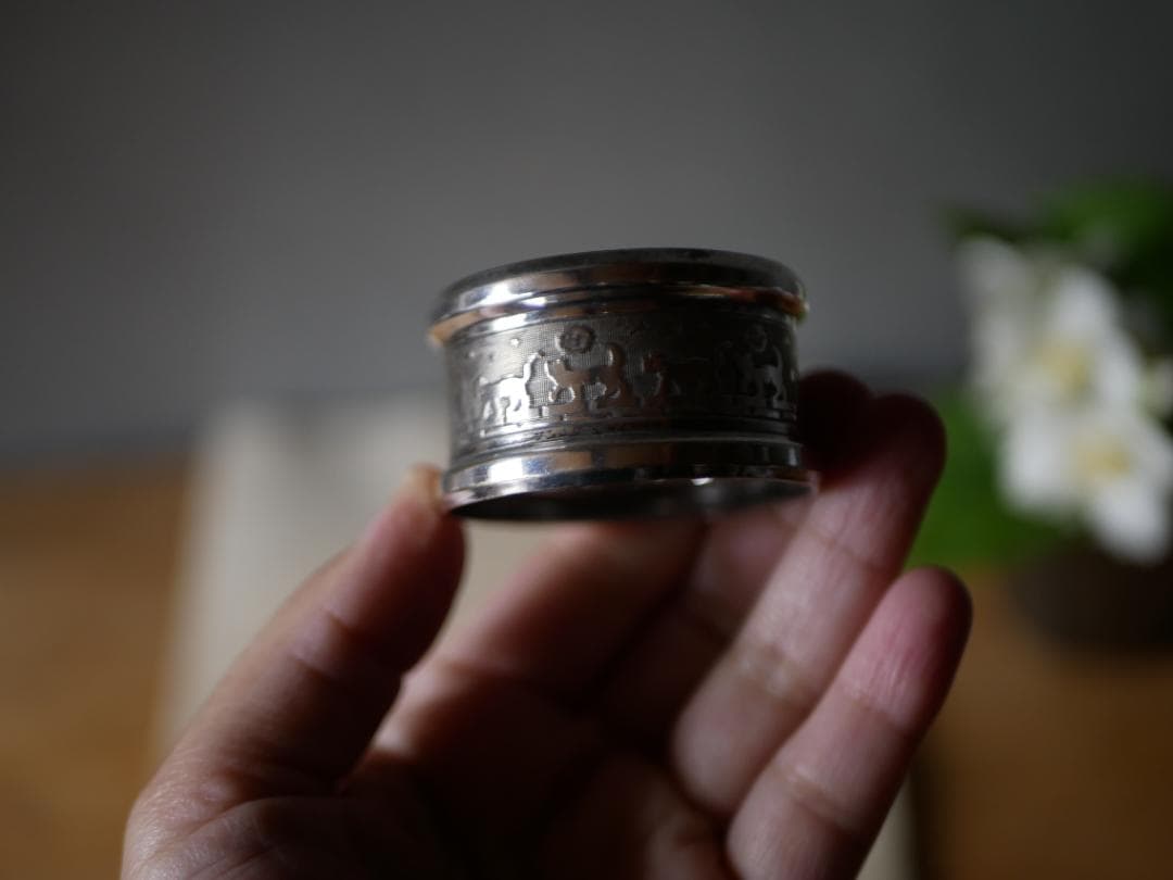 猫のナプキンリング　フランスアンティーク　ブロカントのある暮らし