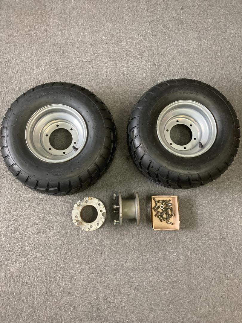 ジャイロ 6穴 ワイドホイール新品タイヤ2本 スペーサー ボルト　セット