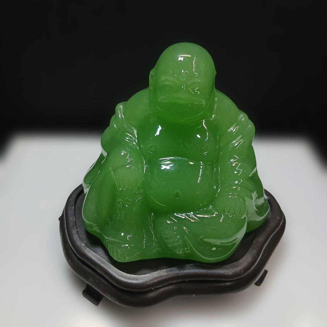 布袋様 黒台座付き