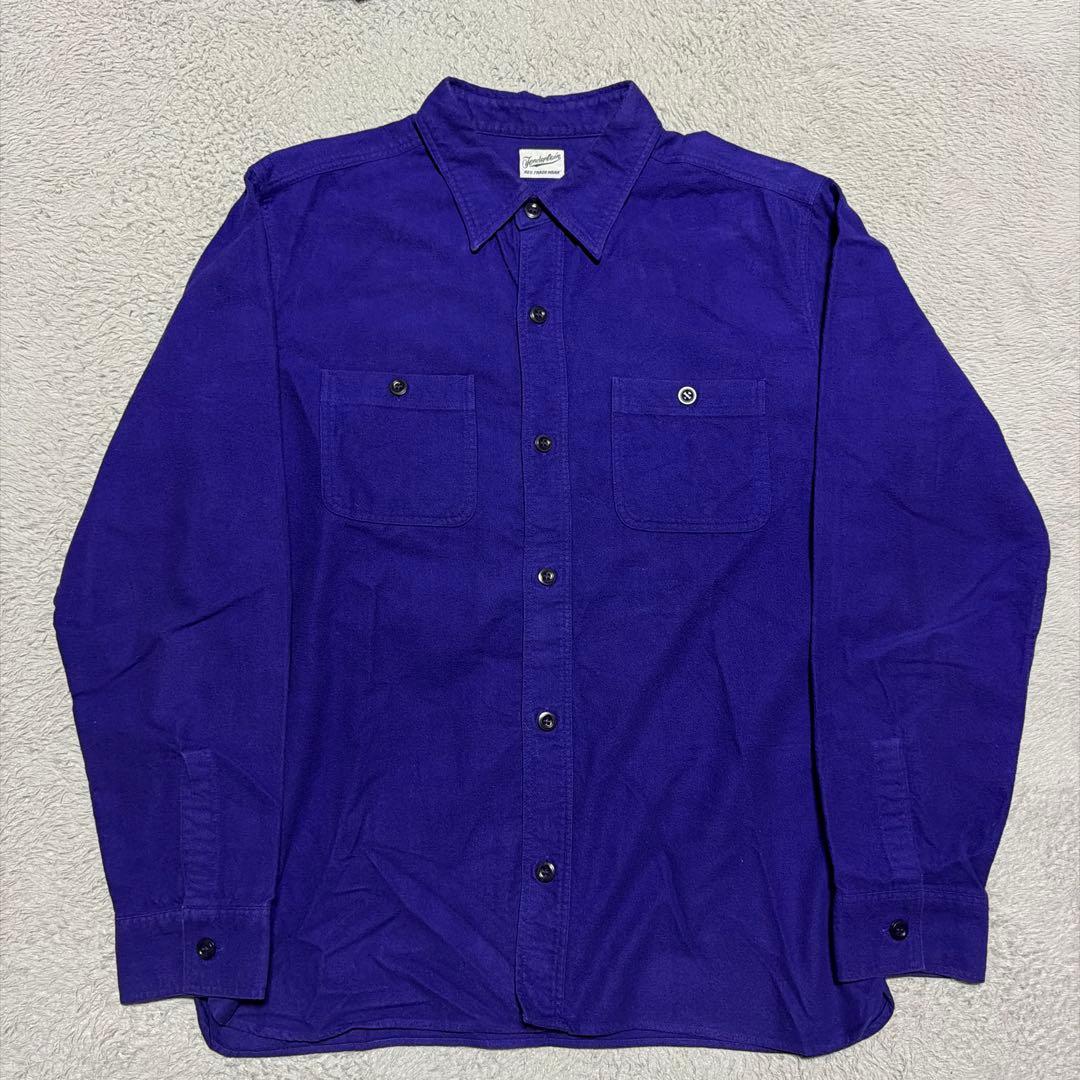 TENDERLOIN T-CHAMOIS CLOTH SHT 紫　シャツ　M