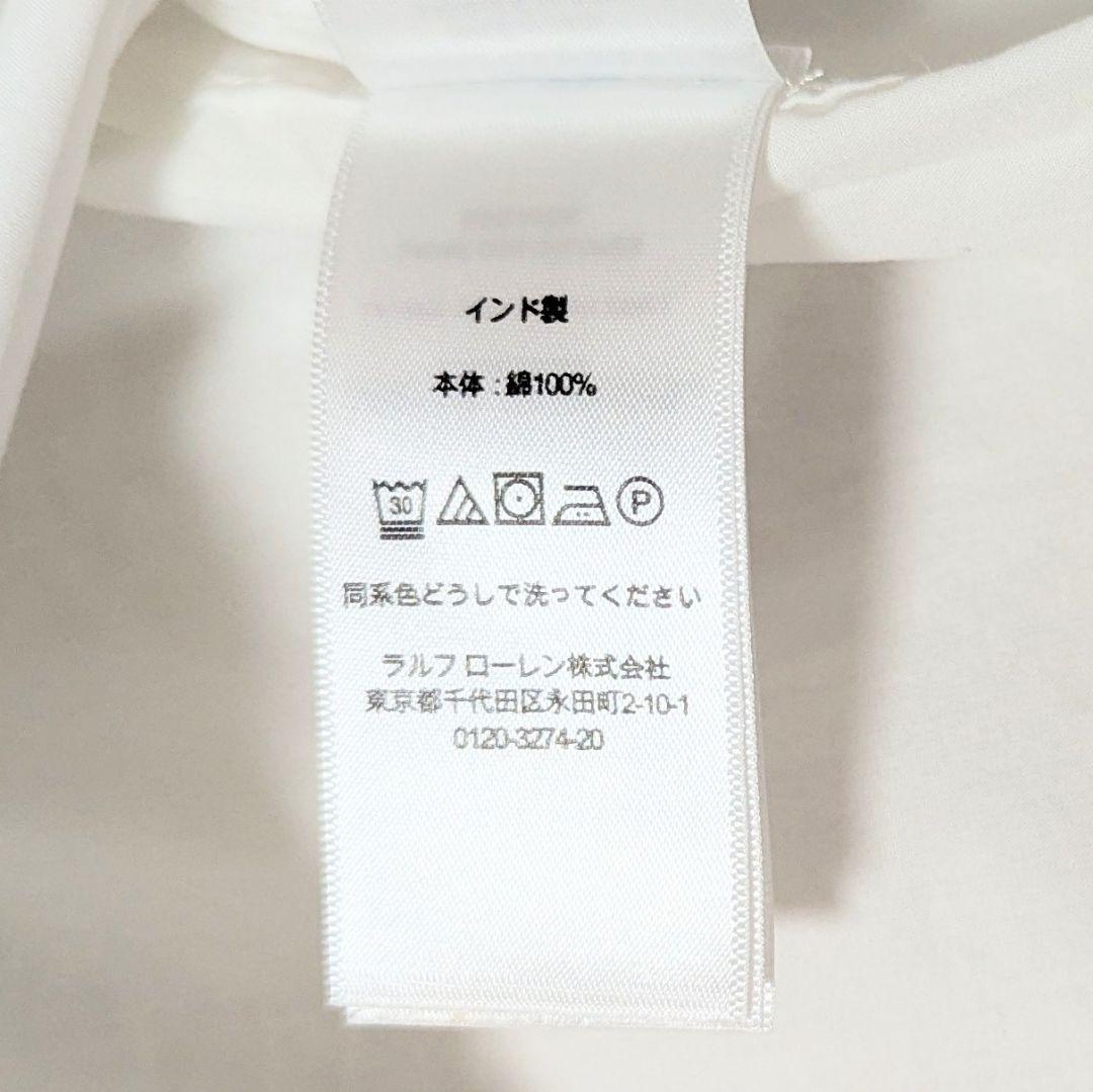 極美品◎デニムアンドサプライ ポロラルフローレン フリルブラウス 現行 M 白