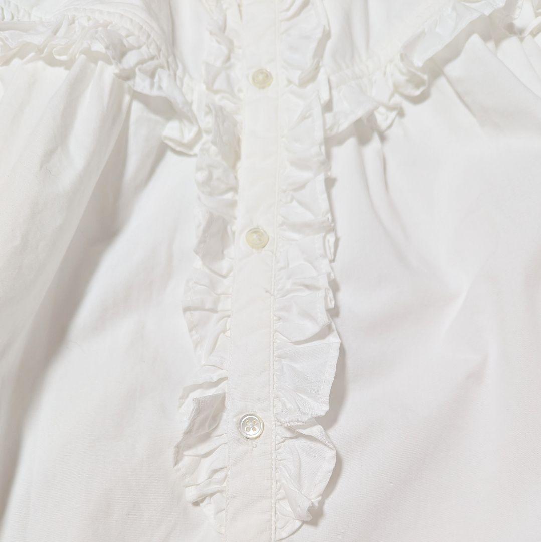 極美品◎デニムアンドサプライ ポロラルフローレン フリルブラウス 現行 M 白