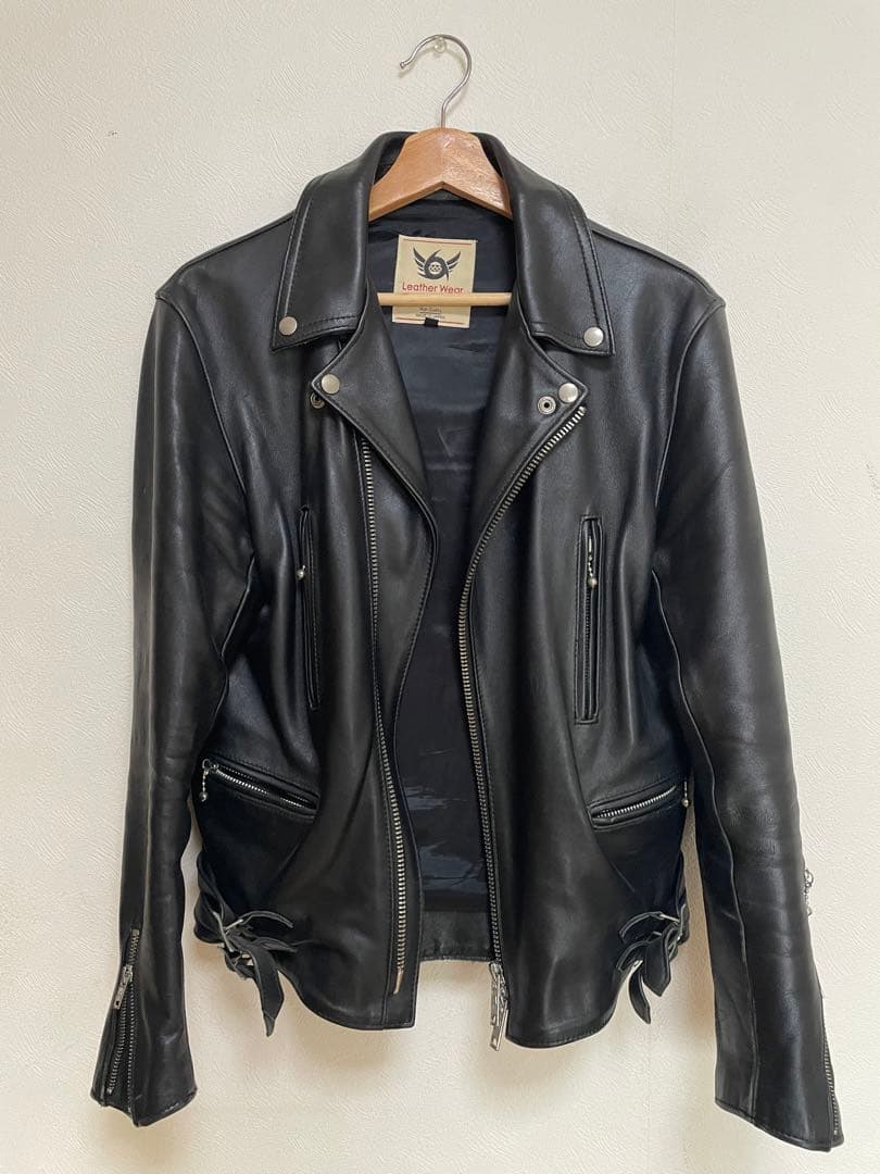 666 Leather Wear ダブルライダース Size 36