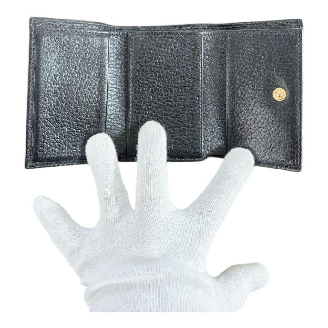 グッチ GUCCI GGマーモント コンパクトウォレットミニ　三つ折り財布レザー