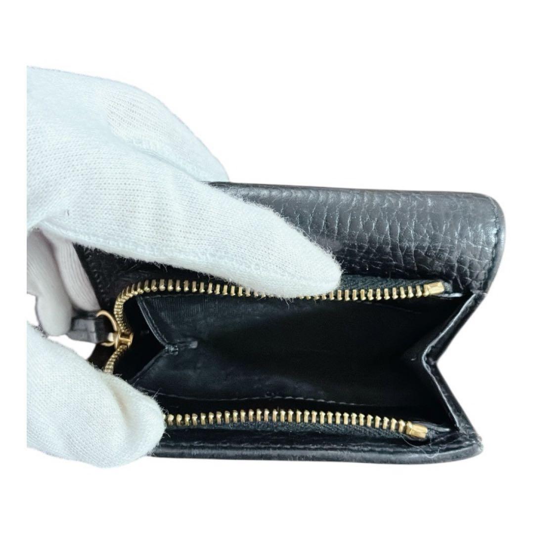 グッチ GUCCI GGマーモント コンパクトウォレットミニ　三つ折り財布レザー