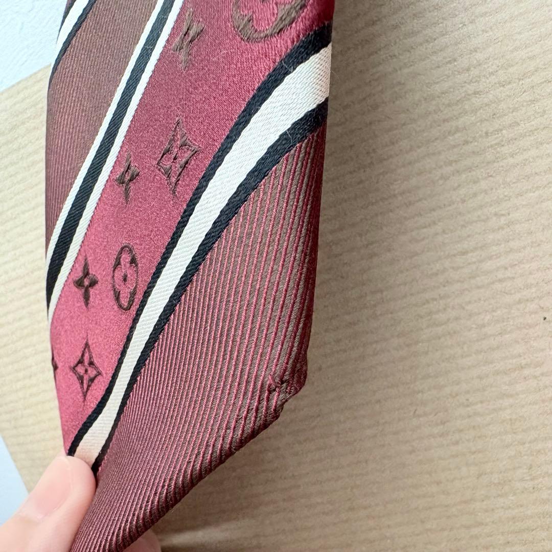 Louis Vuitton ボルドー シルク ネクタイ