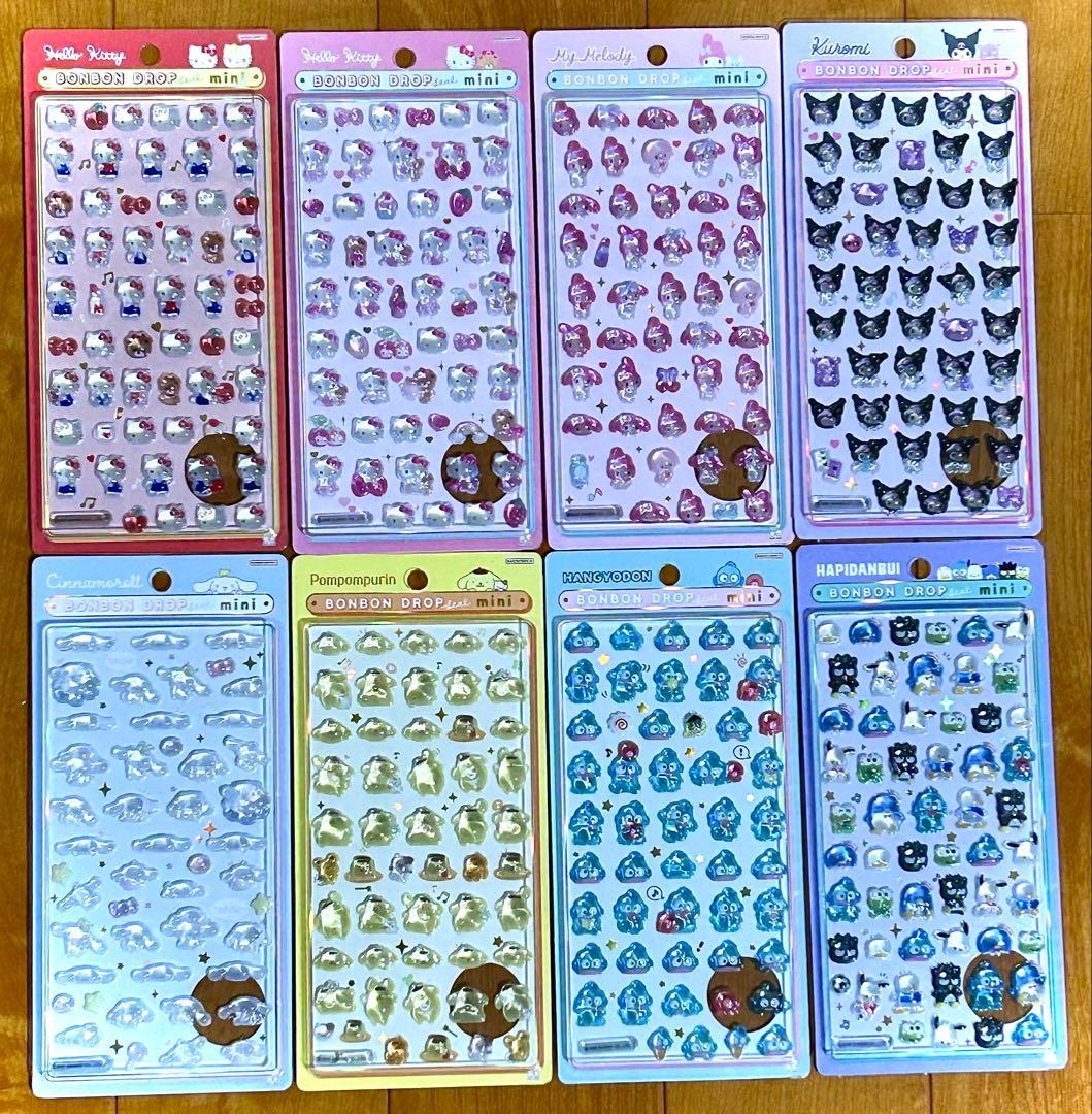 ボンボンドロップシール　サンリオmini 全8種　コンプ　新品未使用　正規品